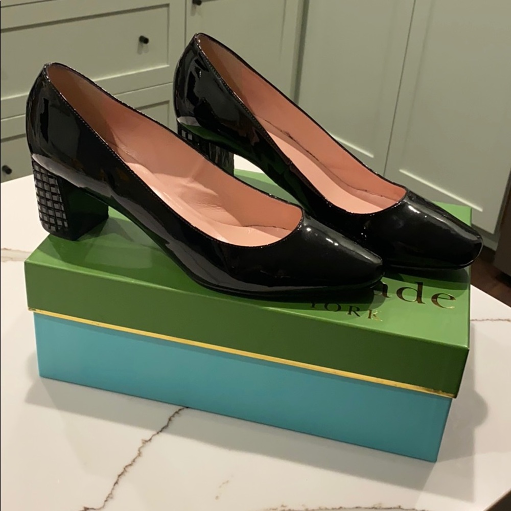 ♠️ Black Patent Kate Spade Danika Stoned Pumps ♠️